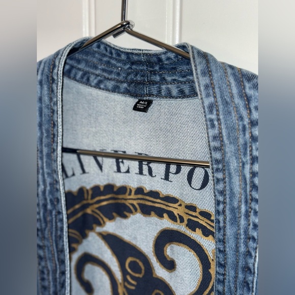 Liverpool Denim Kimono Jacket  inside Graphic Design - Picture 8 of 11